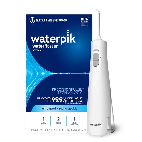 Waterpik™ White Cordless 1100 Water Flosser WF-30 with Packaging